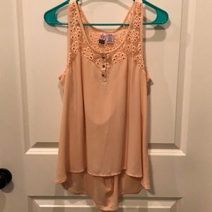 Peach Chiffon Top